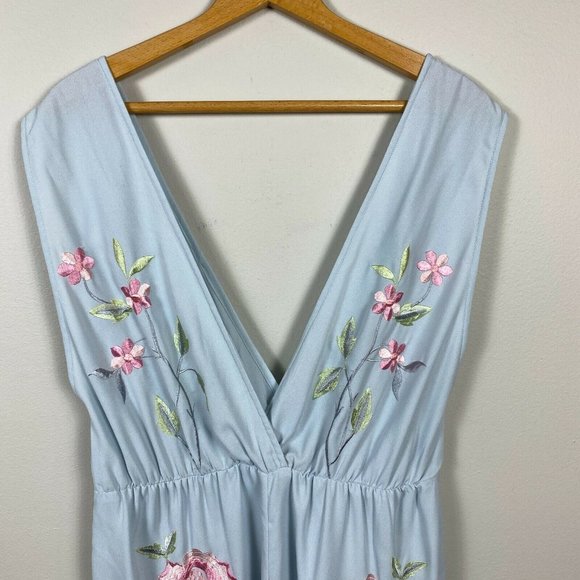 ASOS Gray Jumpsuit with Pink Floral Design - Picture 3 of 12